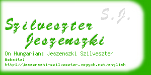 szilveszter jeszenszki business card